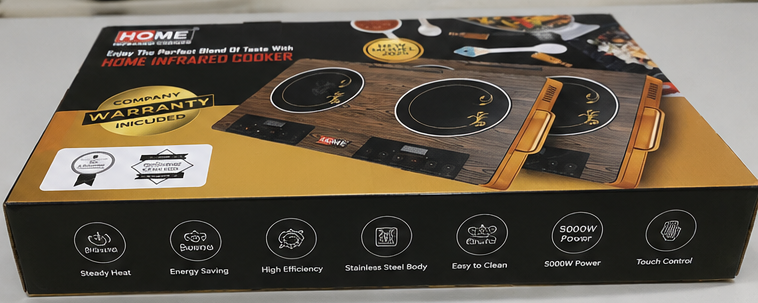 Double Burner Infrared Cooker 3500W Electric Infrared Hot Plate with Dual Independent Temperature Controls