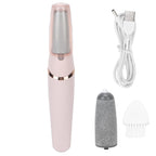 WANHENGDA Rechargeable Electronic Pedicure Tool | Electric Foot Callus Remover | Dual Speed | 2 Roller Heads | Foot Care Device