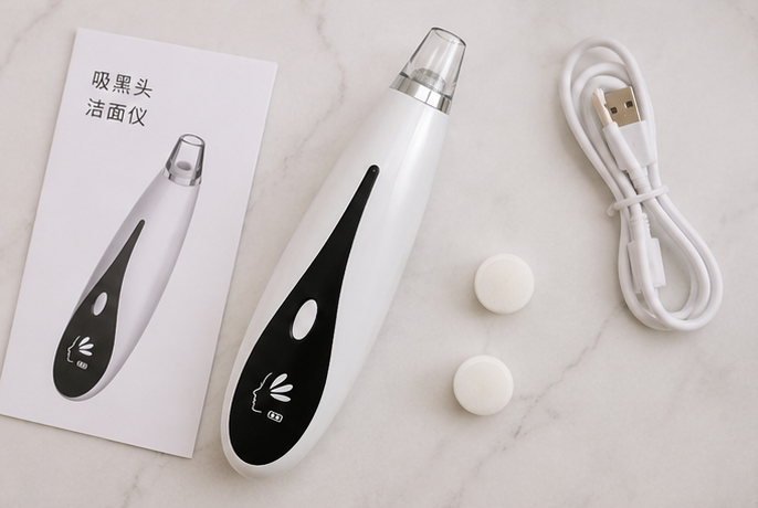 Electric Blackhead Remover Vacuum – USB Rechargeable Facial Pore Cleaner & Acne Extractor with Strong Suction for Deep Cleansing