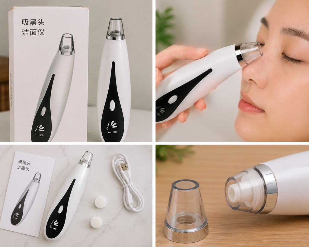 Electric Blackhead Remover Vacuum – USB Rechargeable Facial Pore Cleaner & Acne Extractor with Strong Suction for Deep Cleansing