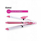 KM 1291 Ceramic Professional 3 in 1 Electric Hair Straightener Curler Styler and Crimper