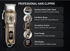 WAER Professional Hair Clipper WA-2940 | Cordless Rechargeable Trimmer | Stainless Steel Blade | LED Display | IPX6 Waterproof