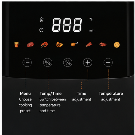 PHILIPS SFR 5020AF Digital Air Fryer with LED Touch Display, Adjustable Temperature & Timer, Healthy Oil-Free Cooking – Black & Silver